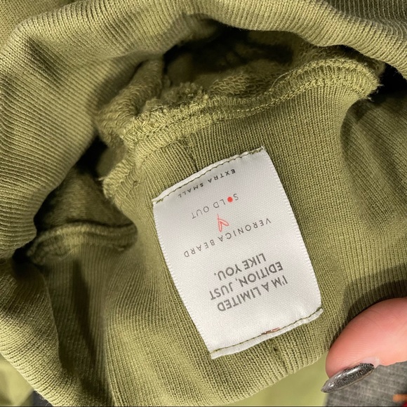 Veronica Beard x Sold Out Green Melanie Wide Leg Sweatpants Ankle Cropped Sz XS - Picture 4 of 12